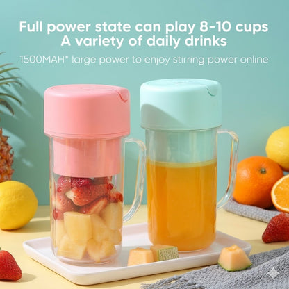 Electric Portable Smoothie Juicer Cup with Straw – 420ML Rechargeable Blender